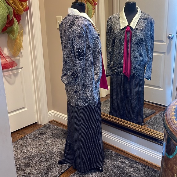 VINTAGE LOUIS FERAUD DRESS BOUGHT AT PENNY PALMER SIZE 10. Black / Cream - Picture 6 of 15